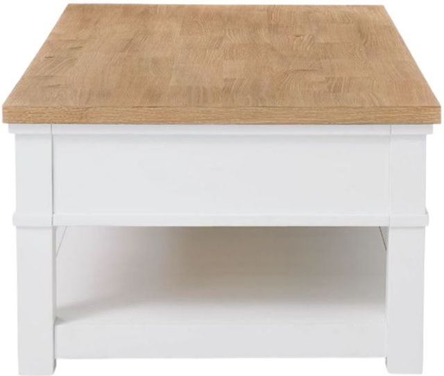 Signature Design by Ashley® Ashbryn Natural Coffee Table with White Base-2