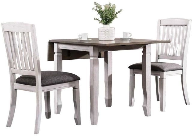 Urban Styles Furniture Lakeview 3-Piece Gray/Ivory Table and Dining Chair Set-0