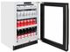 ZLINE Autograph Edition Touchstone 24 " 5.2 Cu. Ft. Black Stainless Steel 151 Can Beverage Fridge with Glass Door and Polished Gold Helix Handle-4