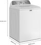 Maytag® 4.8 Cu. Ft. White Agitator Top Load Washer-1