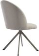 Armen Living Hallie Cream/Light Champagne Swivel Dining Side Chair-5