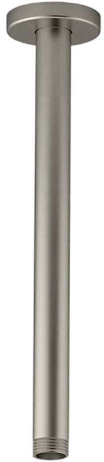 KOHLER® Statement® Vibrant Brushed Nickel 12" Ceiling-Mount Single-Function Rainhead Arm and Flange-0