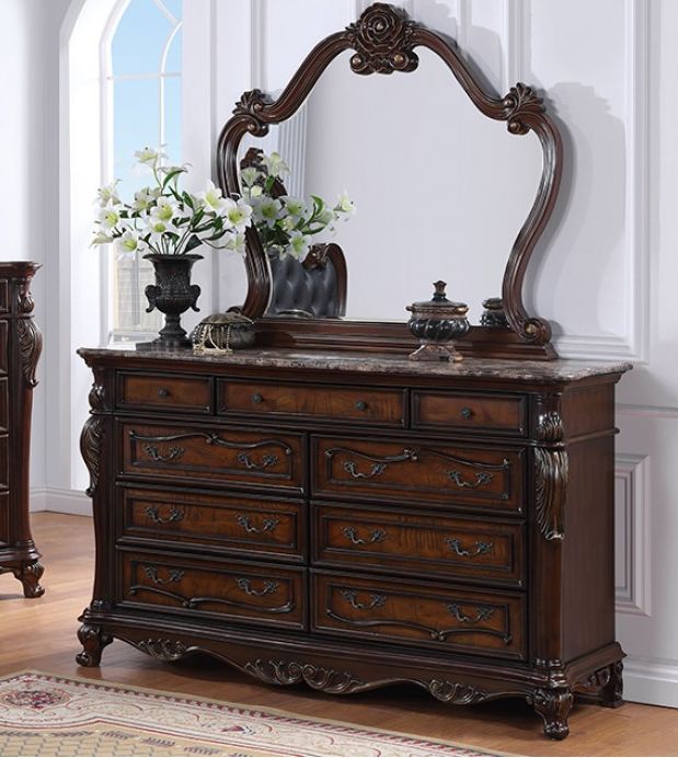 Furniture of America® Ventresca 4-Piece Dark Cherry Queen Bedroom Set-3