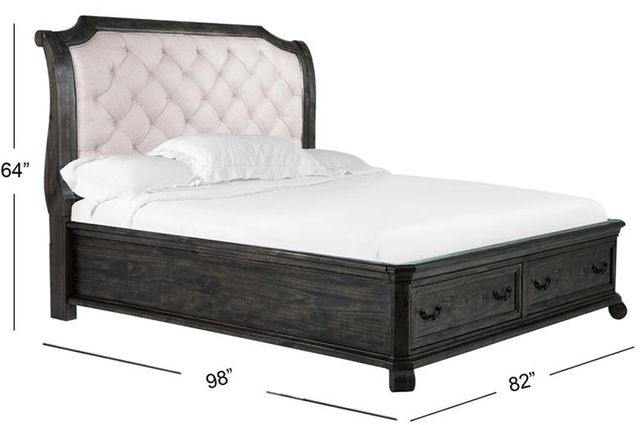 Magnussen Home® Bellamy Peppercorn King Sleigh Storage Bed-2