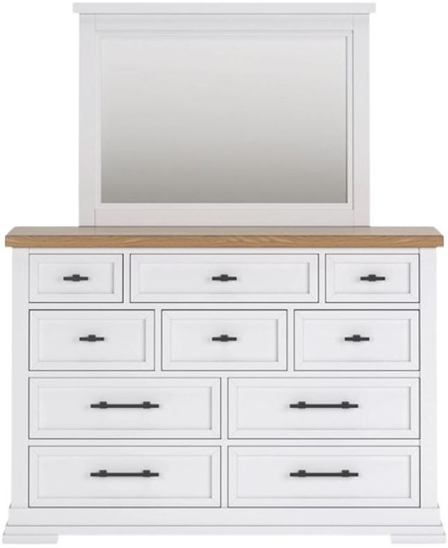 Benchcraft® Ashbryn Natural/White Dresser and Mirror-2