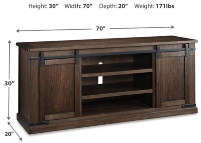 Signature Design by Ashley® Budmore Rustic Brown Extra Large TV Stand-2