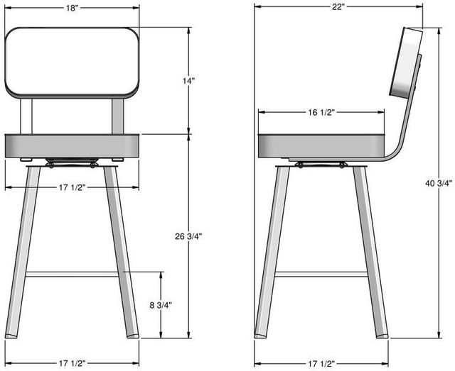 Amisco Customizable Brixton Swivel Counter Stool-2