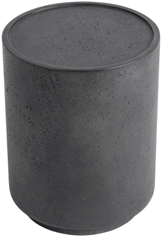 Classic Home Darsa Dark Gray 20" Concrete Outdoor Accent Table-2