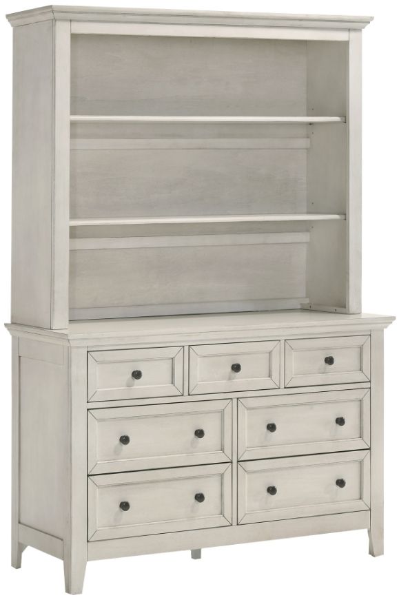 Intercon San Mateo Rustic White Youth Bookcase-1