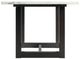 Elements International Felicia Black Dining Table with White Marble Top-2