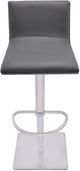 Armen Living Crystal Gray/White Adjustable Height Stool-0