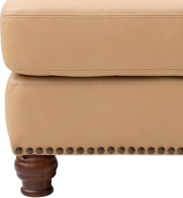 Leather Italia™ Georgetowne Hutton Tan Fawn Ottoman-1