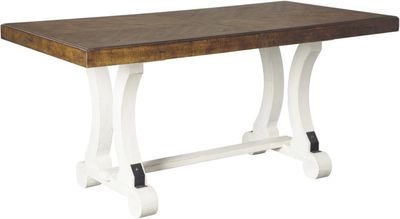 Signature Design by Ashley® Valebeck Brown Dining with White Trestle Legs Signature Design by Ashley® Valebeck Brown Dining with White Trestle Legs