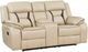 Homelegance® Amite Beige Double Reclining Loveseat with Console-0