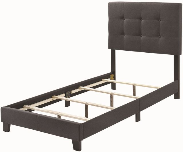 Coaster® Mapes Charcoal Twin Upholstered Bed-2