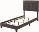 Coaster® Mapes Charcoal Twin Upholstered Bed-2