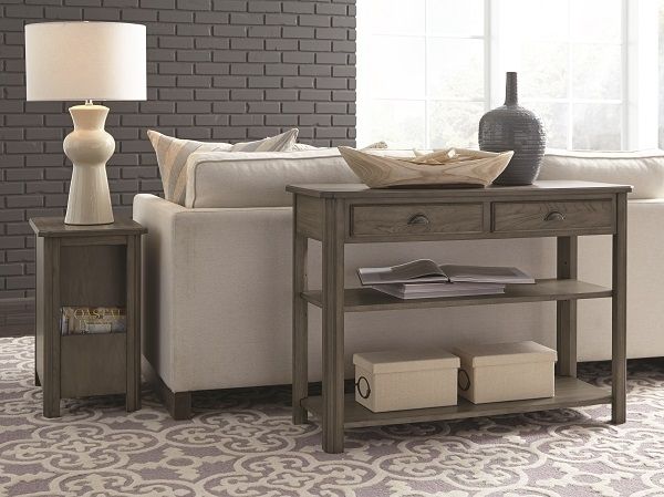 Null Furniture Brown Sofa/Media Console Table-1