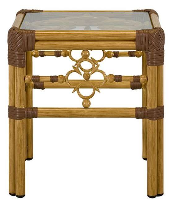 Lane Venture® Mimi by Celerie Kemble Raffia Square Accent Table-1