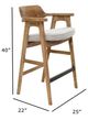 Nest Home Collections Wagner Anew Gray/Natural Bar Chair-2