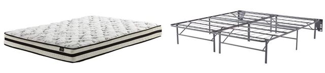 Sierra Sleep® by Ashley® Chime 3-Piece 8" Innerspring and Better than a Boxspring Foundation King Mattress Set-0