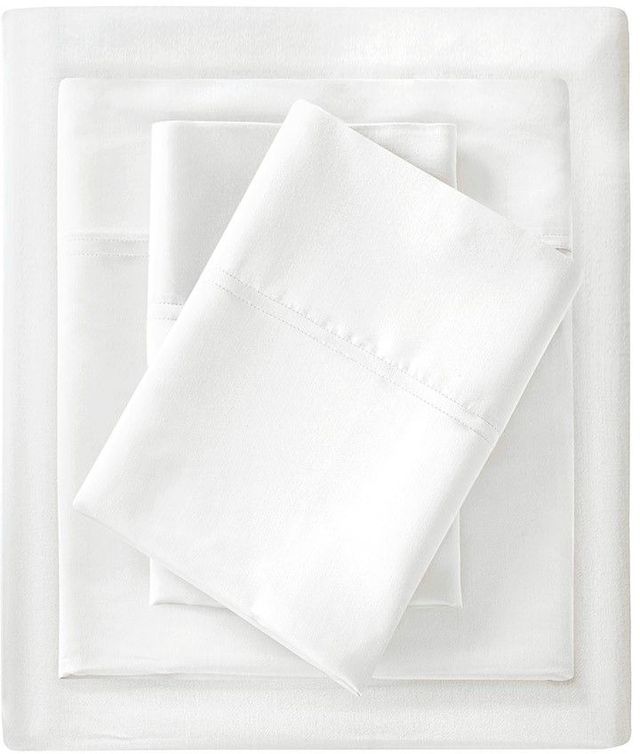 Olliix by Sleep Philosophy White California King Rayon From Bamboo Sheet Set-0