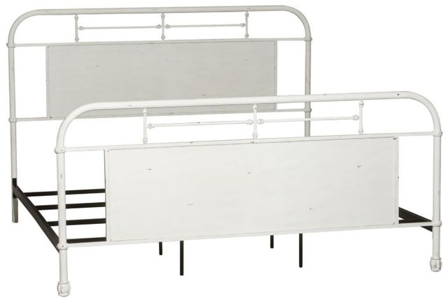 Liberty Furniture Vintage Antique White Queen Metal Rod Bed-0