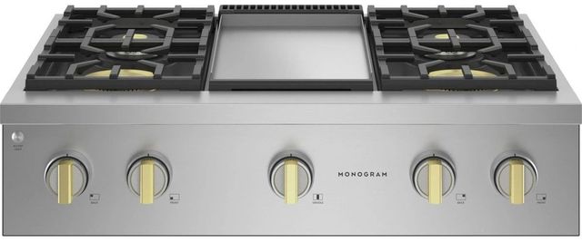 Monogram® Statement Collection 36" Stainless Steel Natural Gas Rangetop-1