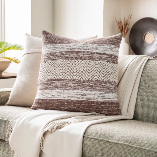 Surya Levi Camel 18"x18" Toss Pillow with Polyester Insert-4