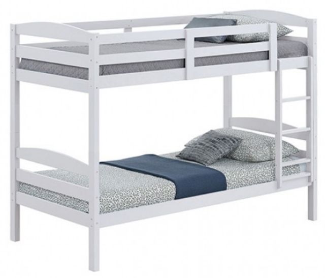 Furniture of America® Finsbury White Twin/Twin Bunk Bed-0