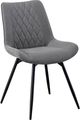 Coaster® Diggs 2-Piece Grey/Gunmetal Swivel Dining Chairs-0