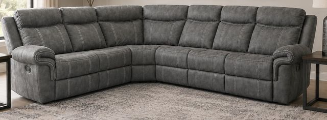 American Wholesale Furniture Knoxville 3-Piece Gray Power Reclining Curved Sectional-1