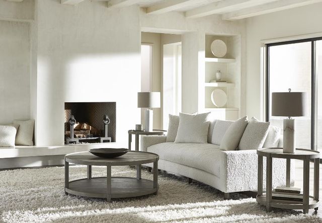 Bernhardt Albion Pewter Round Side Table-1
