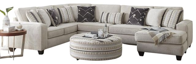 Albany Industries 3-Piece Persia Beige Right-Arm Facing Chaise Sectional-0