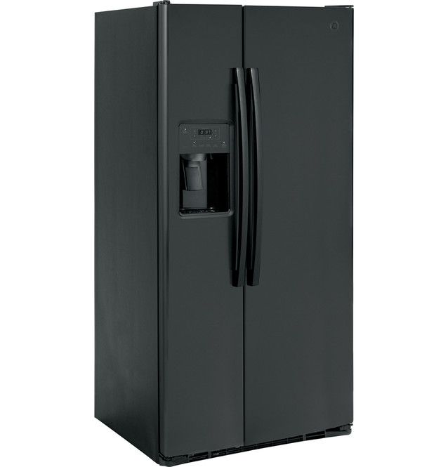 GE® 33" 23.0 Cu. Ft. Black Side-by-Side Refrigerator-4