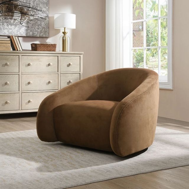 ACME Furniture Zoey Chocolate Accent Chair with Swivel-1