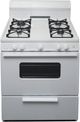 Premier 30" White Freestanding Gas Range-0