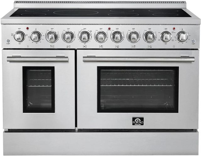 FORNO® Paolo 48" Stainless Steel Pro Style Electric Range -0