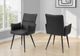 Monarch Specialties Inc. 2-Piece Black 36" Faux Leather Dining Chair Set with Black Metal Legs-1