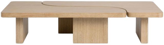 Classic Home Melina 2-Piece Coastal Drift 71" Coffee Table-2