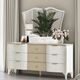 Michael Amini® La Marisia Creamy Pearl Dresser and Mirror-1