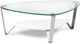 BDI Dino™ 1343 Glass Top Coffee Table with Gloss White Shelf-1