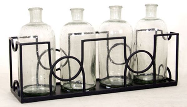 Signature Design by Ashley® Dmitri 5-Piece Black Vase and Tray Set-0