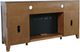 Jofran Inc. Fairview Oak 60" Electric Fireplace Media Console with Logset-5