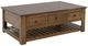 International Furniture Direct Parota III Barrel Brown Cocktail Table-0