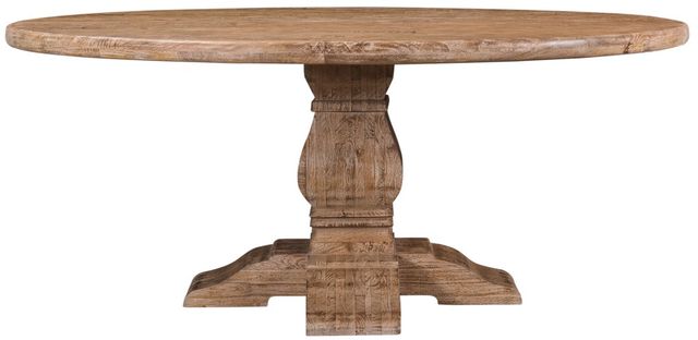 Home Trends & Design San Rafael Antique Oak Round Dining Table-1