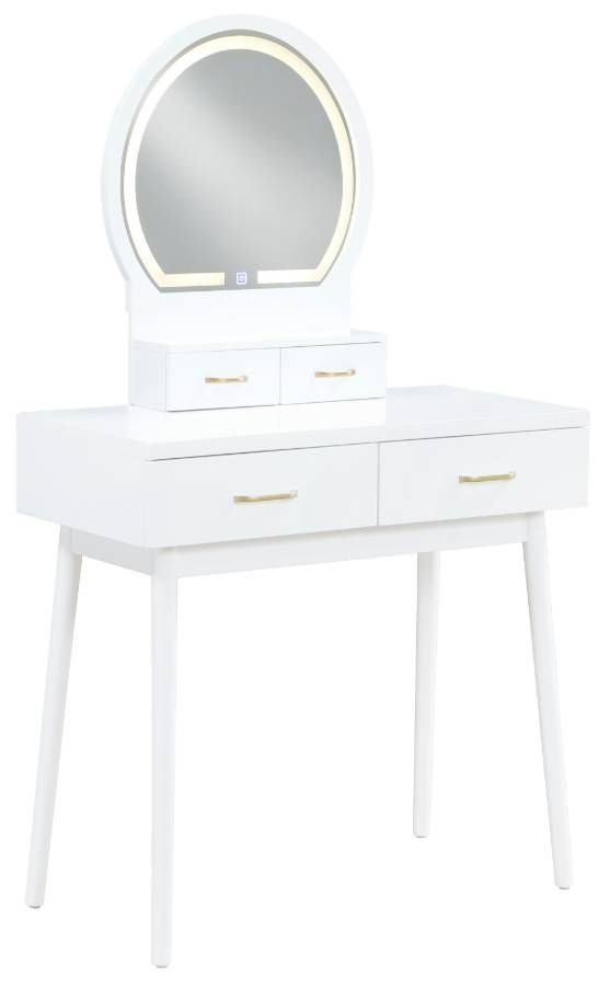 Homelegance® Camilla White Youth Vanity Dresser with Mirror and Stool Set-2