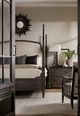 Hooker® Furniture Americana Jude/Molasses Queen Upholstered Poster Bed-1