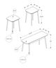 Monarch Specialties Inc. 3-Piece Black Table Set-2