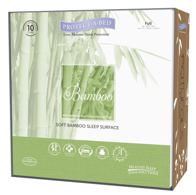 Protect-A-Bed® Naturals Bamboo White Full Mattress Protector-2