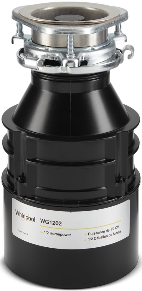 Whirlpool® 0.5 HP Black with Stainless Steel In-Sink Disposer